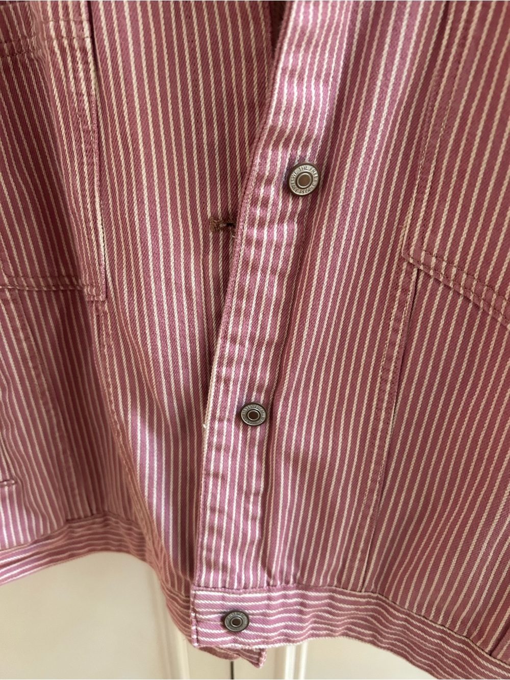 NWOT We The Free Opal Swing Jacket with Pink and White Stripes - Picture 3 of 3